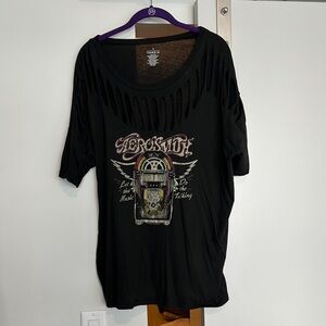 Torrid Black Aerosmith Graphic Tee